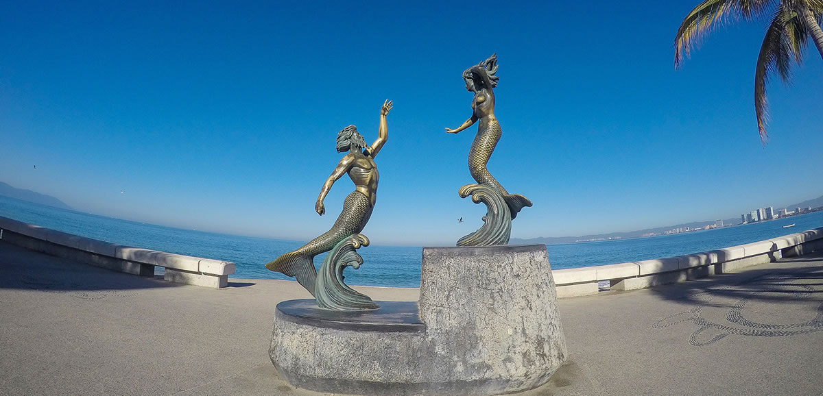 Escultura Neptuno-Nereida en Puerto Vallarta