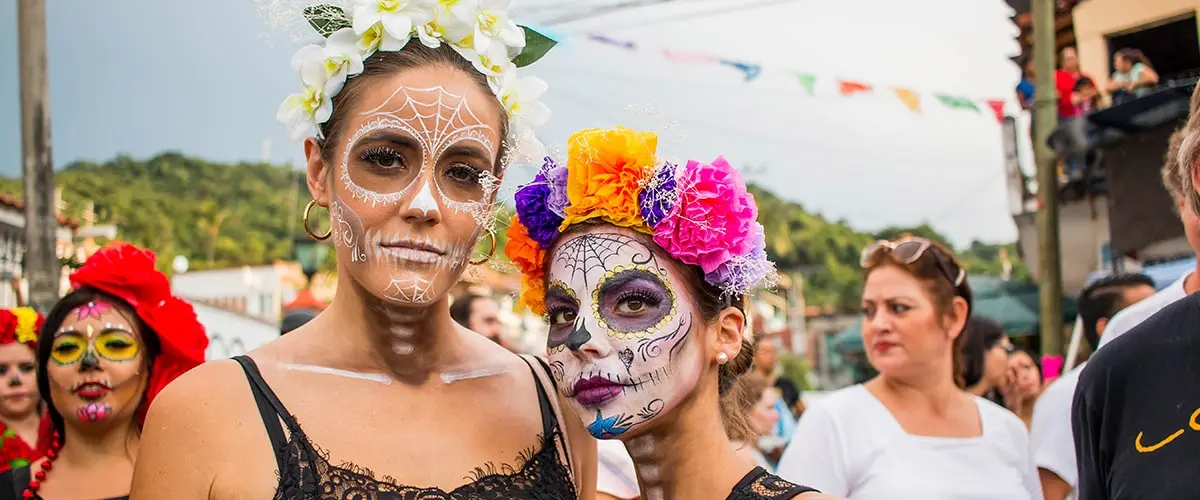 Catrina makeup for the Day of the Dead celebration